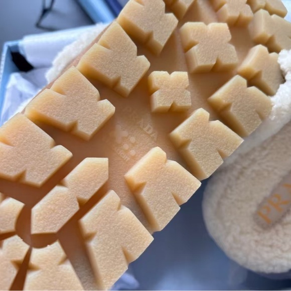 Prada Cream Shearling Lined Footwear - Picture 7 of 8